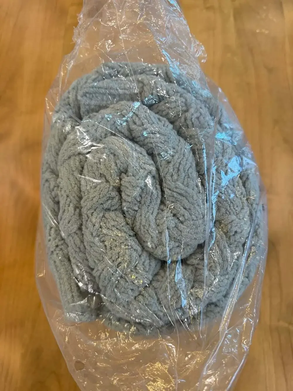 Threshold Cable Knit Throw Blanket Slate Blue 50x60 NEW